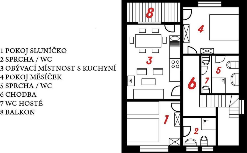 Apartment U Andela Dlouhá Ves 客房 照片